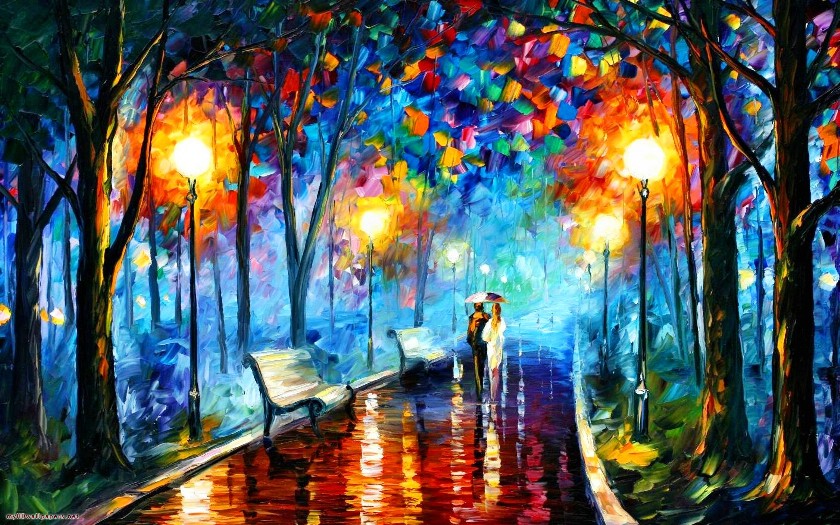 MISTY MOOD painting - Leonid Afremov MISTY MOOD art painting